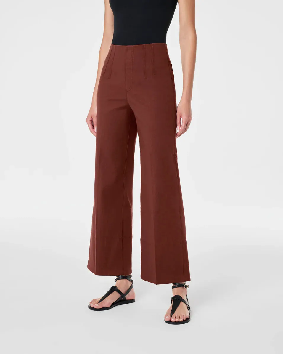 SPANX - STRETCH TWILL CROPPED WIDE LEG PANT