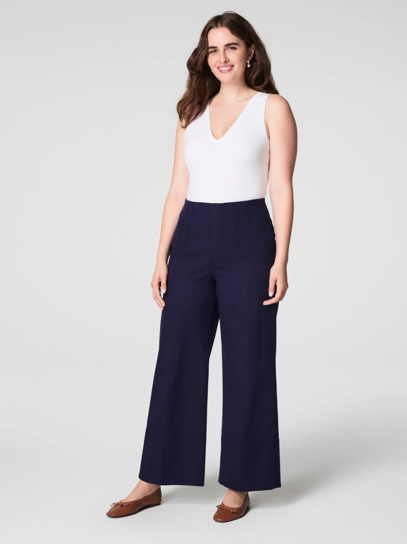 SPANX - STRETCH TWILL CROPPED WIDE LEG PANT