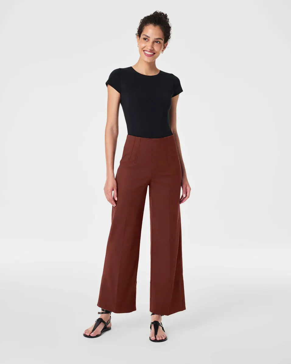 SPANX - STRETCH TWILL CROPPED WIDE LEG PANT