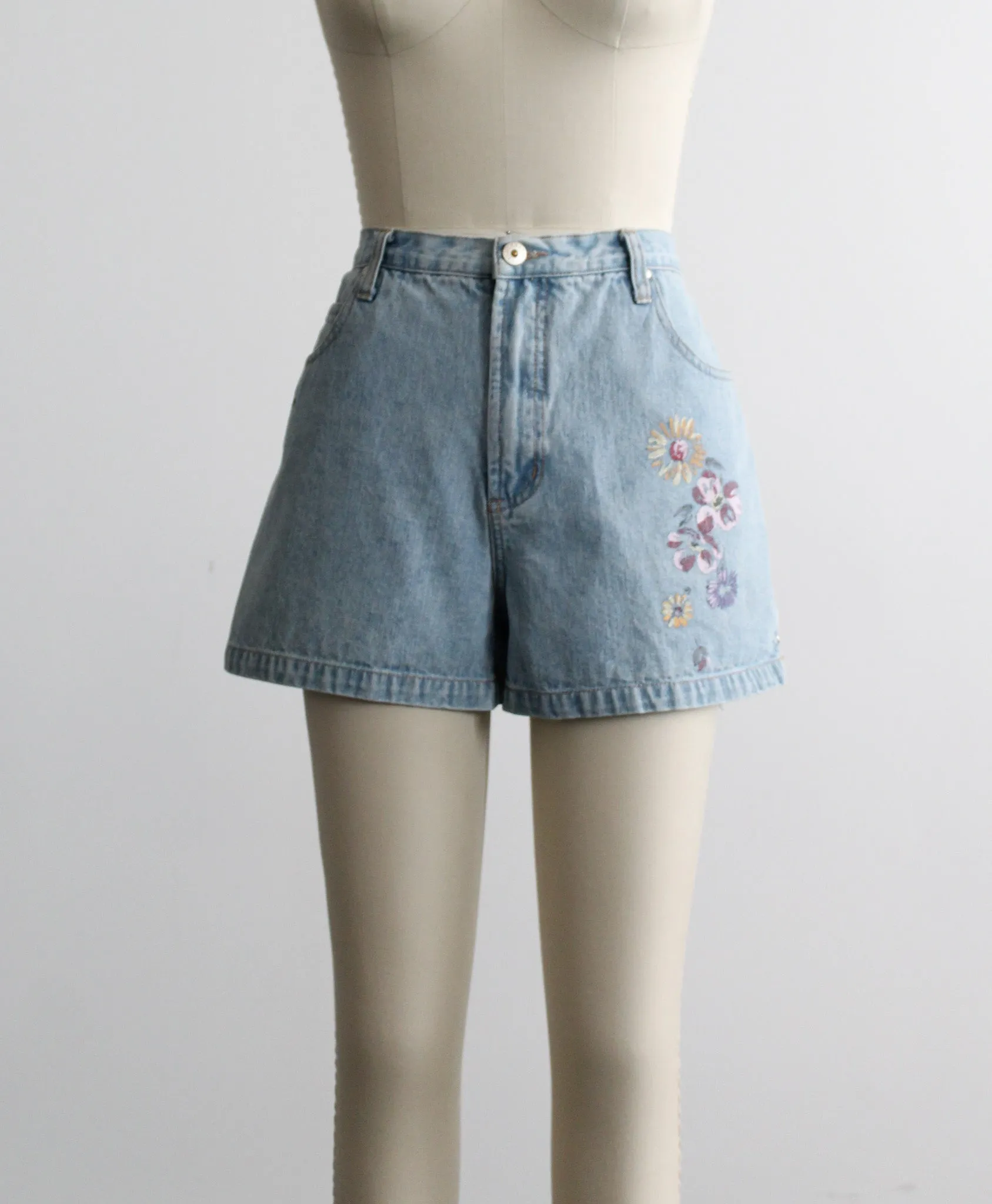 spring garden denim shorts 1919 Vintage