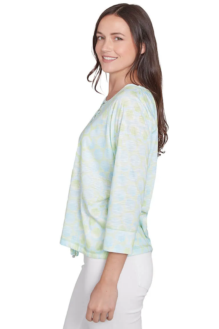 Spring Thing Lace-Up Neck Top