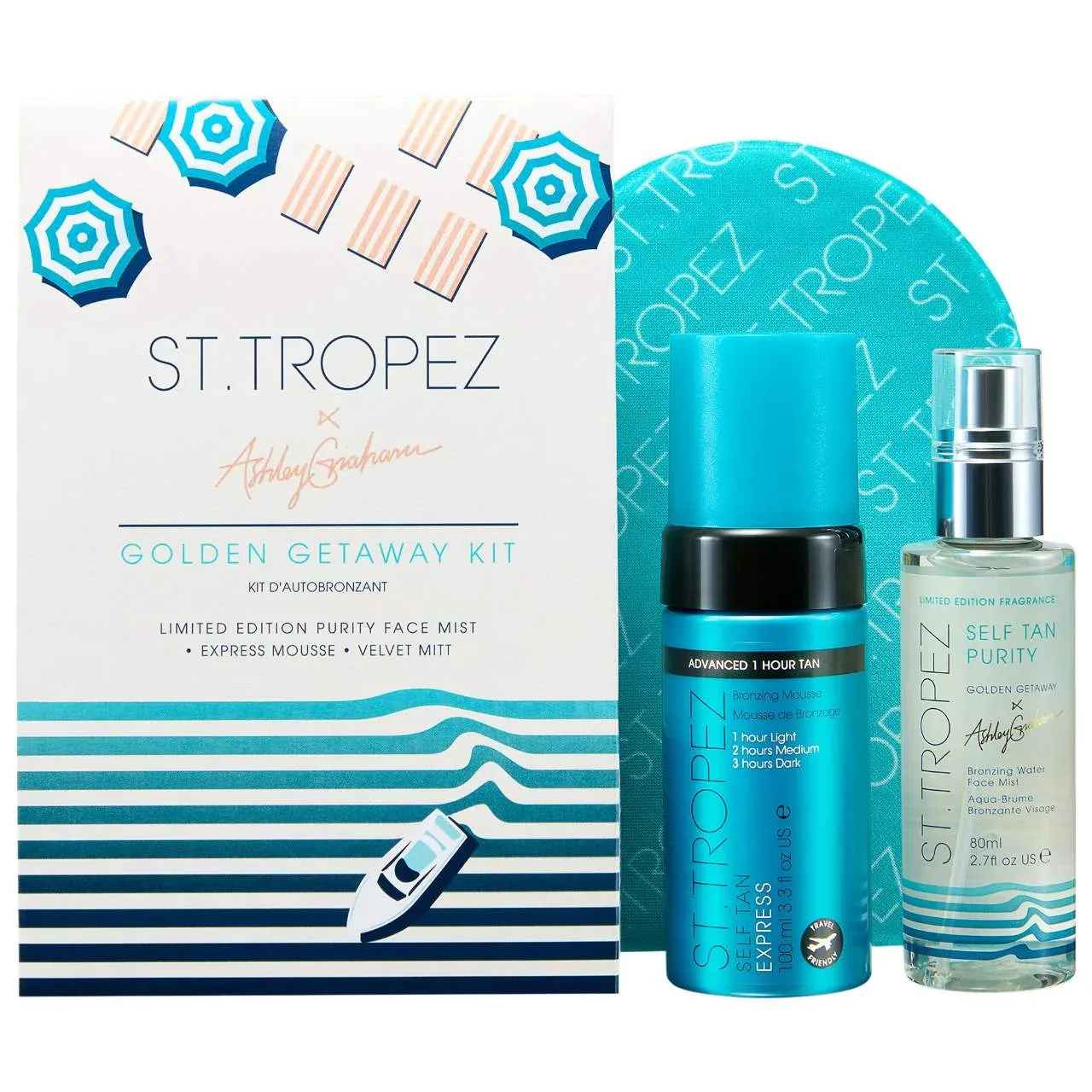 St. Tropez x Ashley Graham Self Tan Golden Getaway Kit