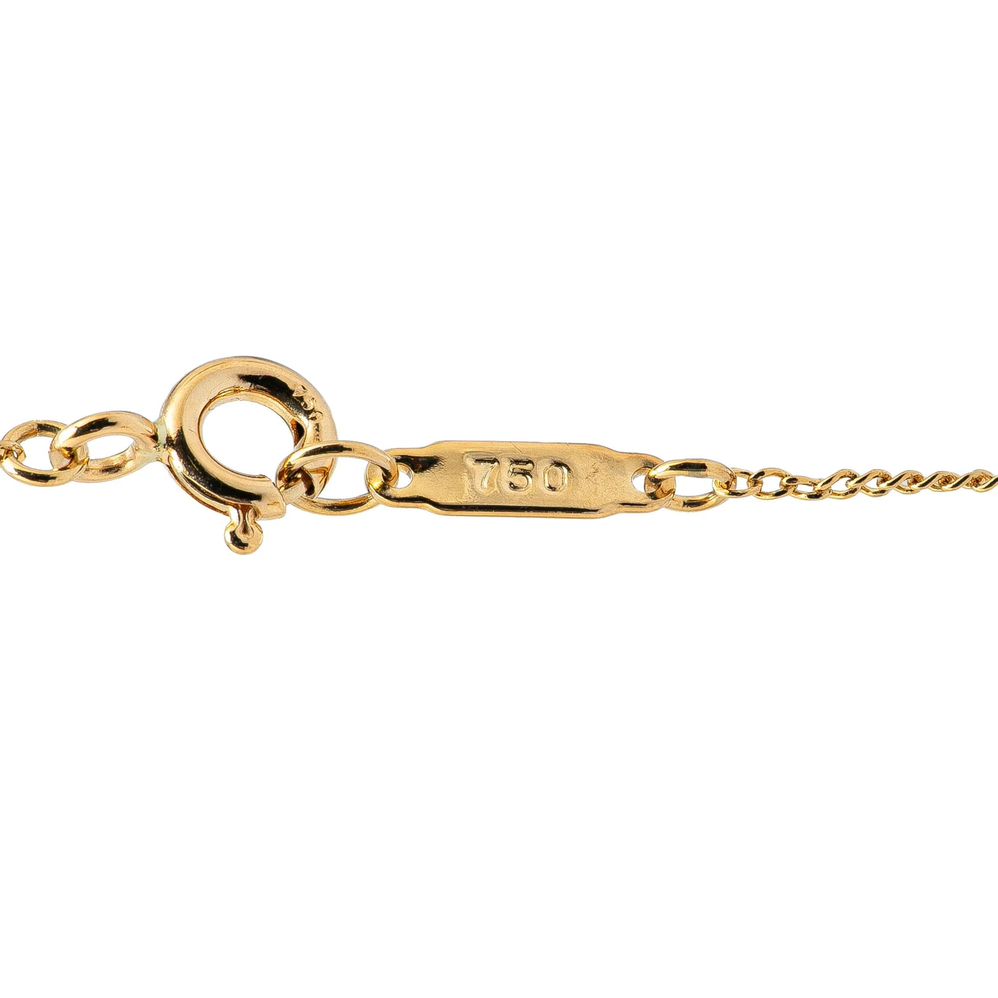 Tiffany 18K Yellow Gold Leaf Heart Pendant Necklace