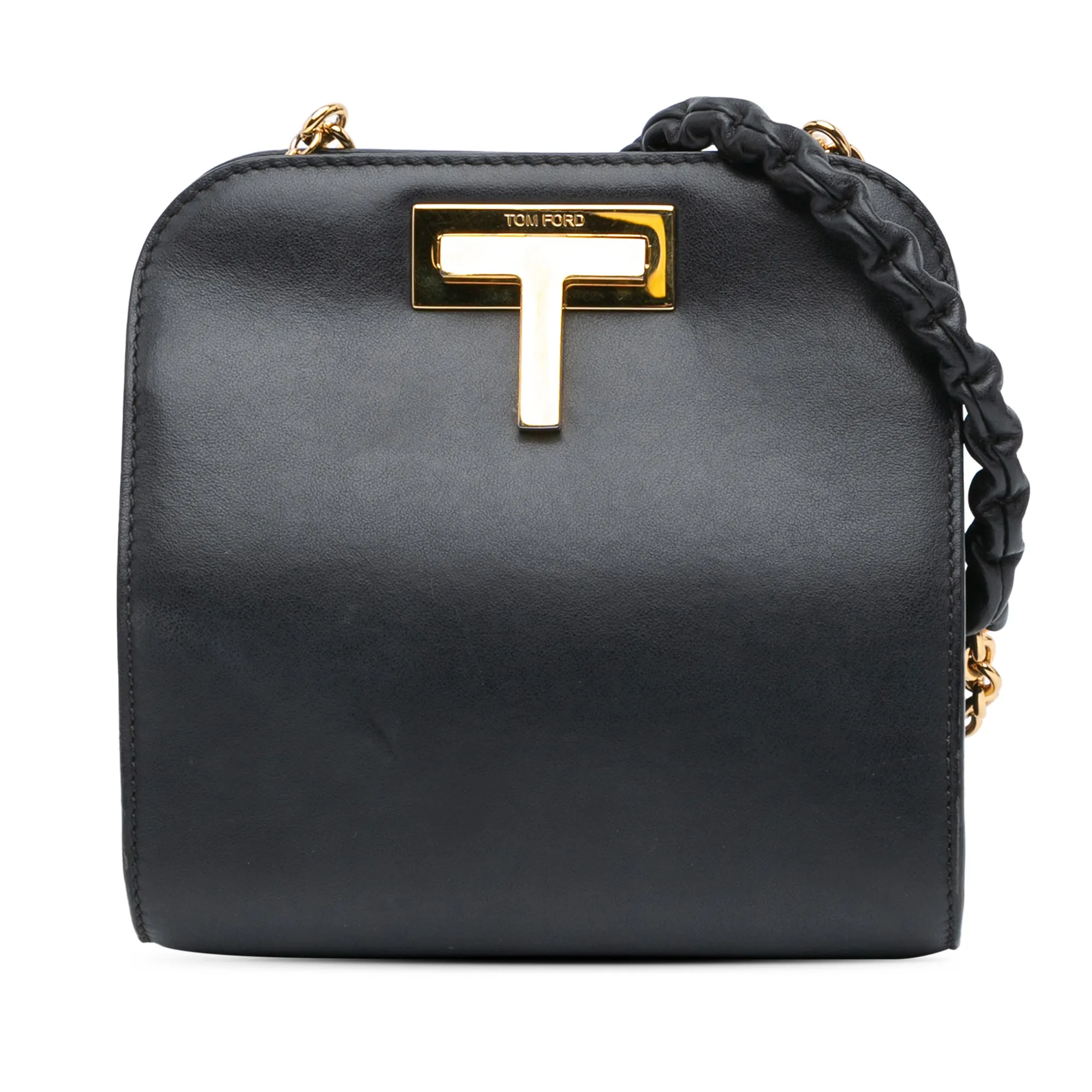 Tom Ford Calfskin Cosmo T Chain Crossbody Black