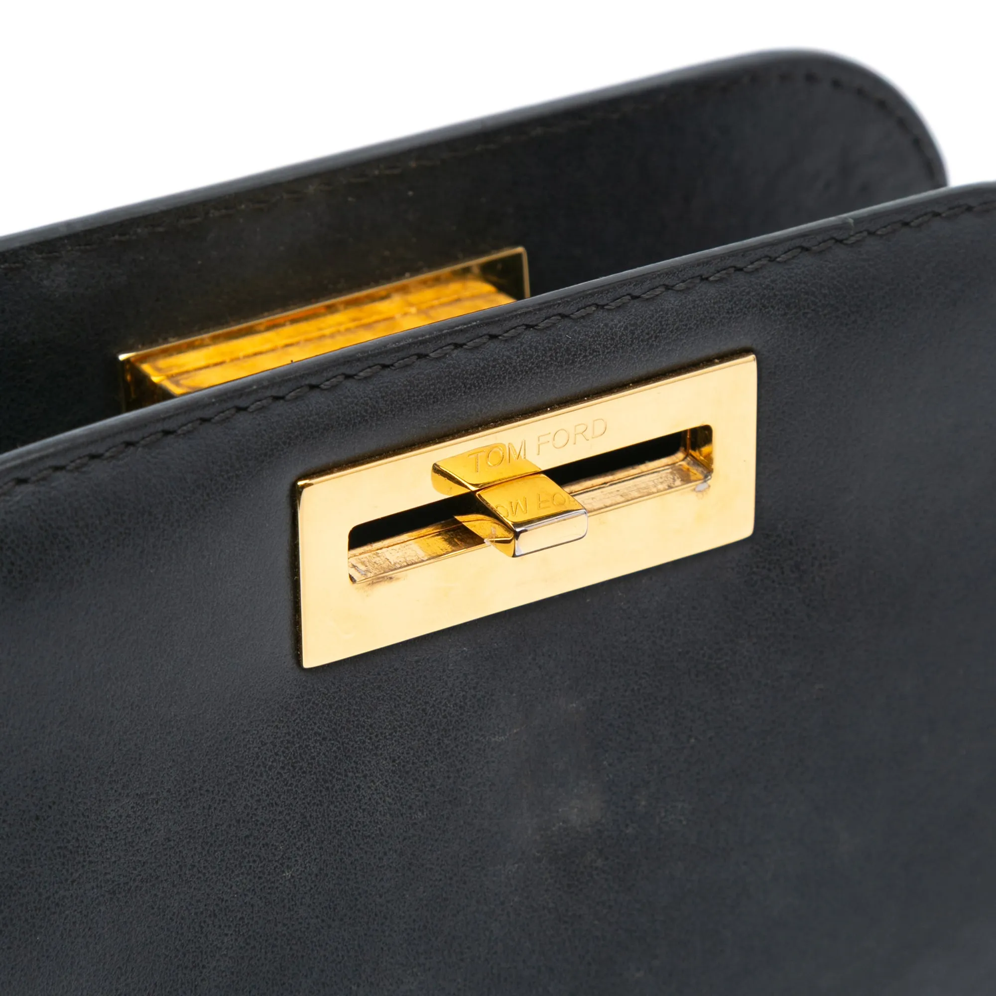 Tom Ford Calfskin Cosmo T Chain Crossbody Black