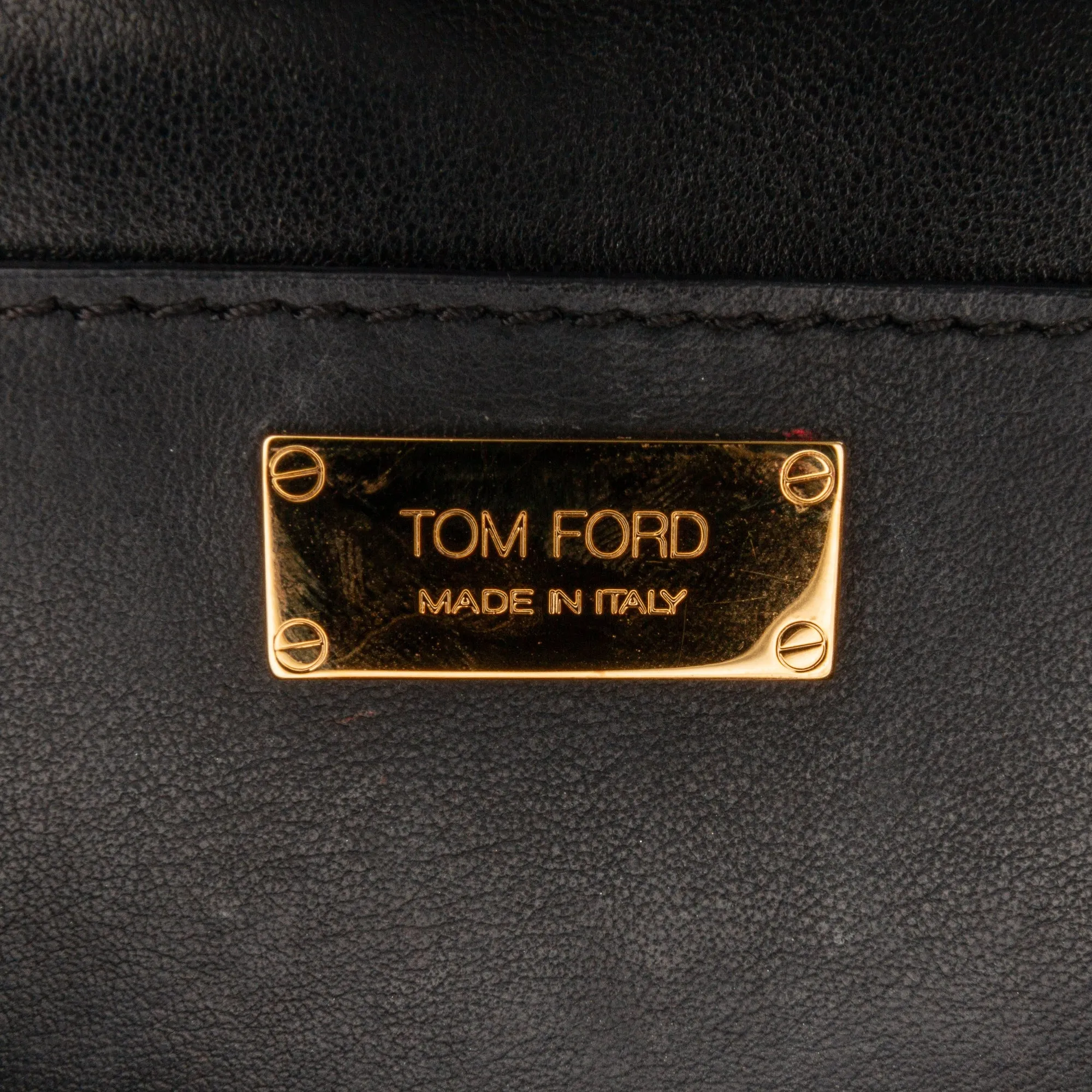 Tom Ford Calfskin Cosmo T Chain Crossbody Black