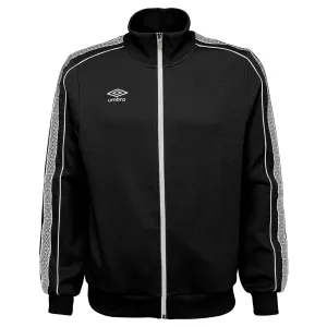 Umbro Men's Diamond Track Jacket 2.0, Black Beauty/White