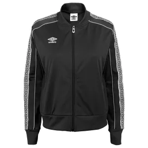 Umbro Women's Cropped Track Jacket, Black Beauty/White