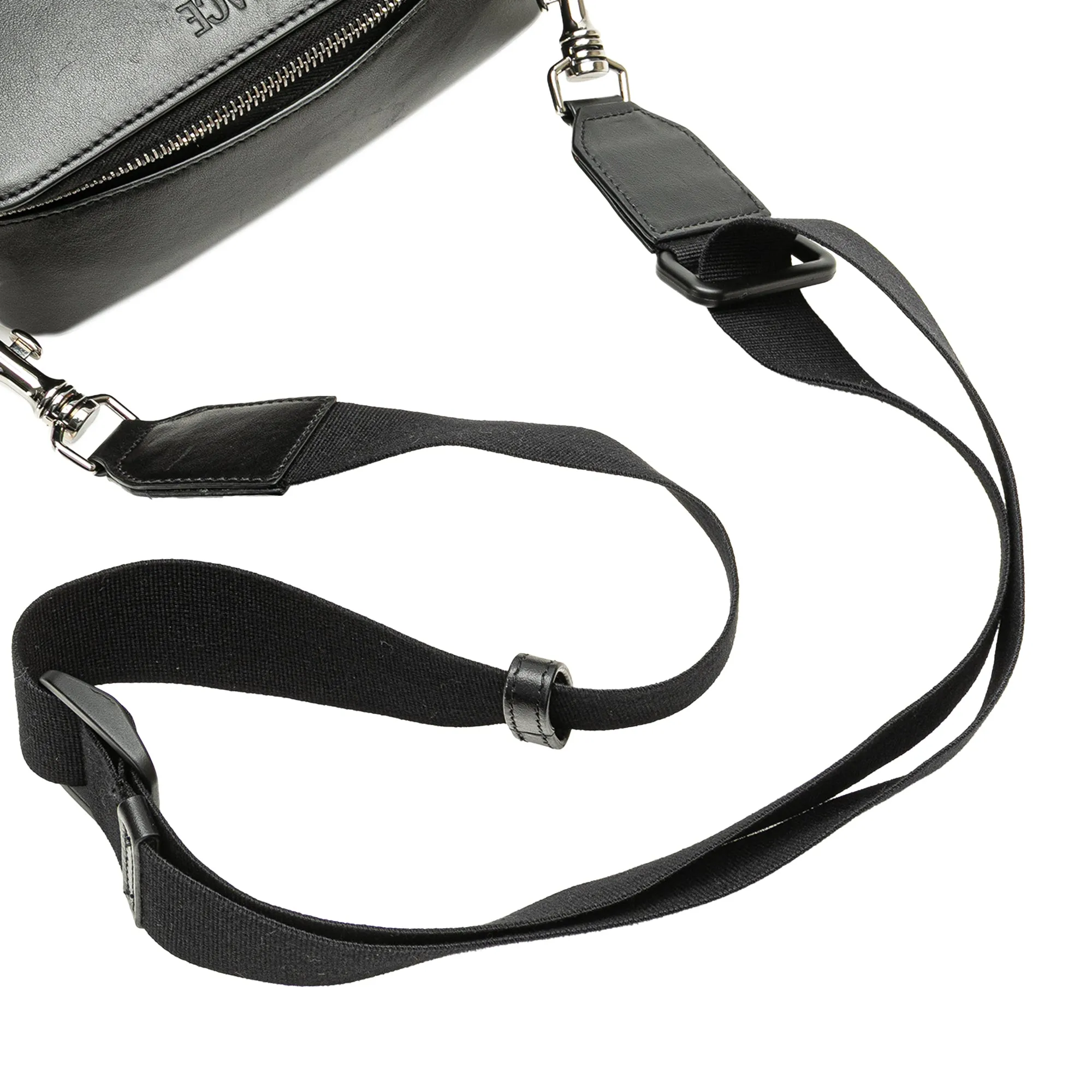 Versace Leather La Greca Camera Bag Black