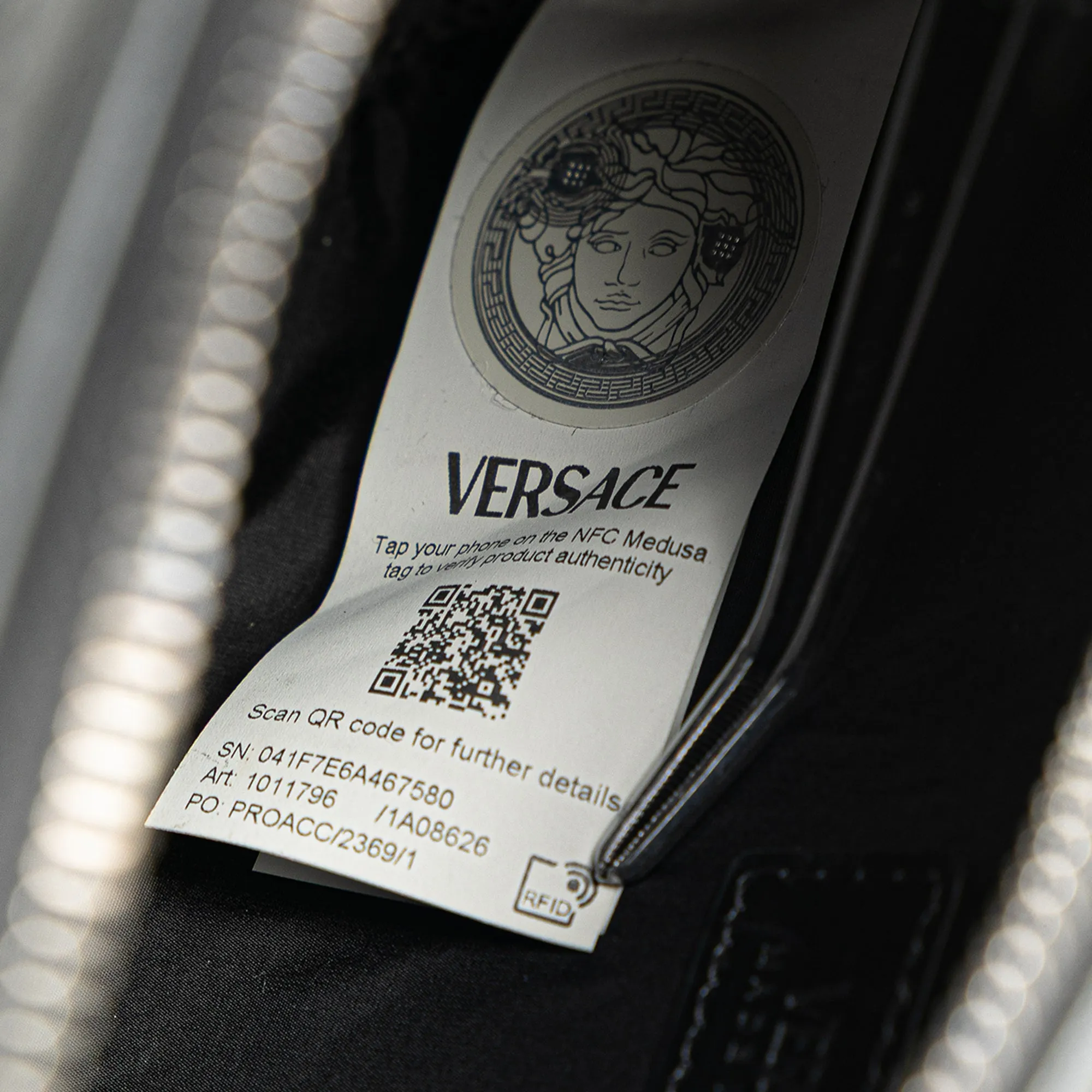 Versace Leather La Greca Camera Bag Black