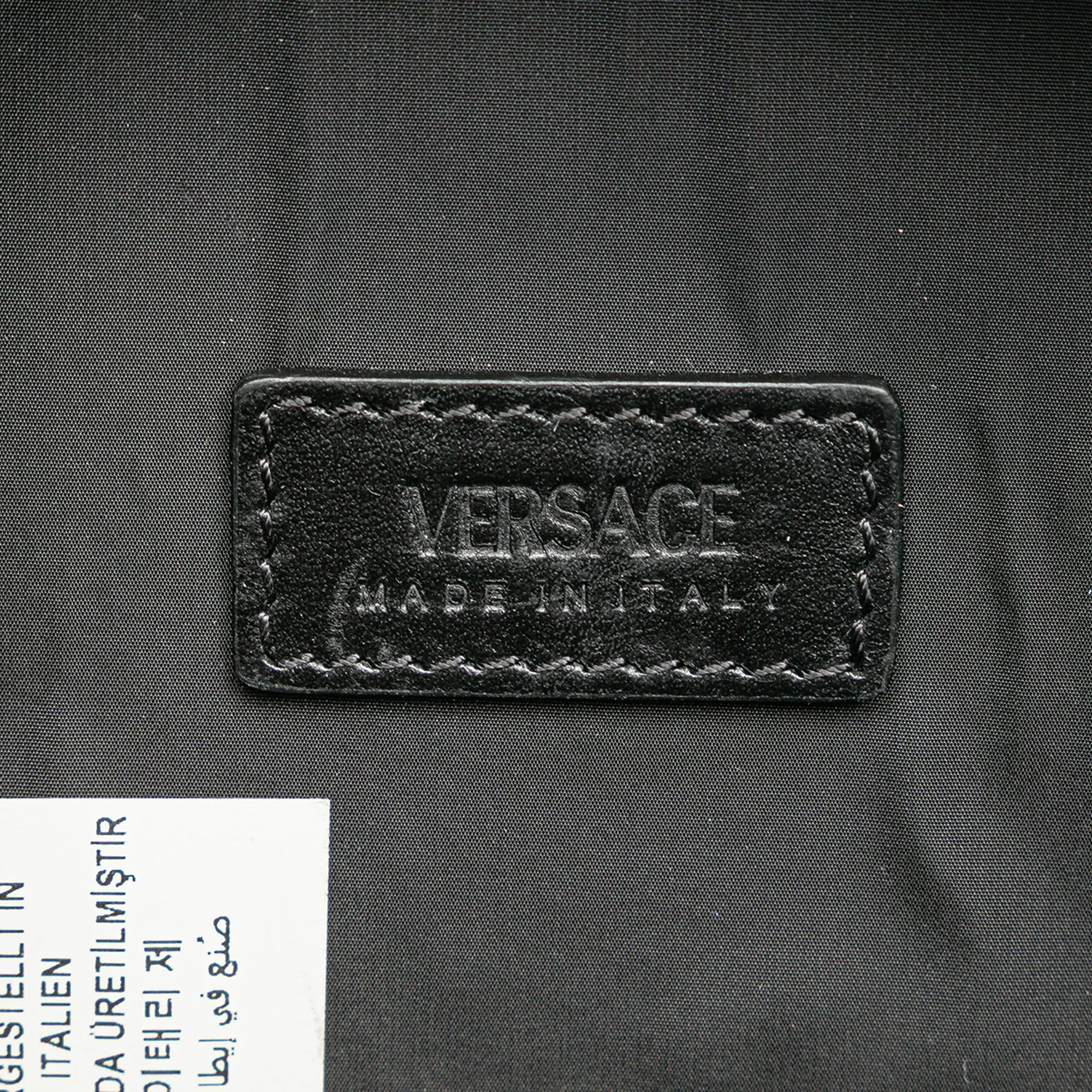 Versace Leather La Greca Camera Bag Black