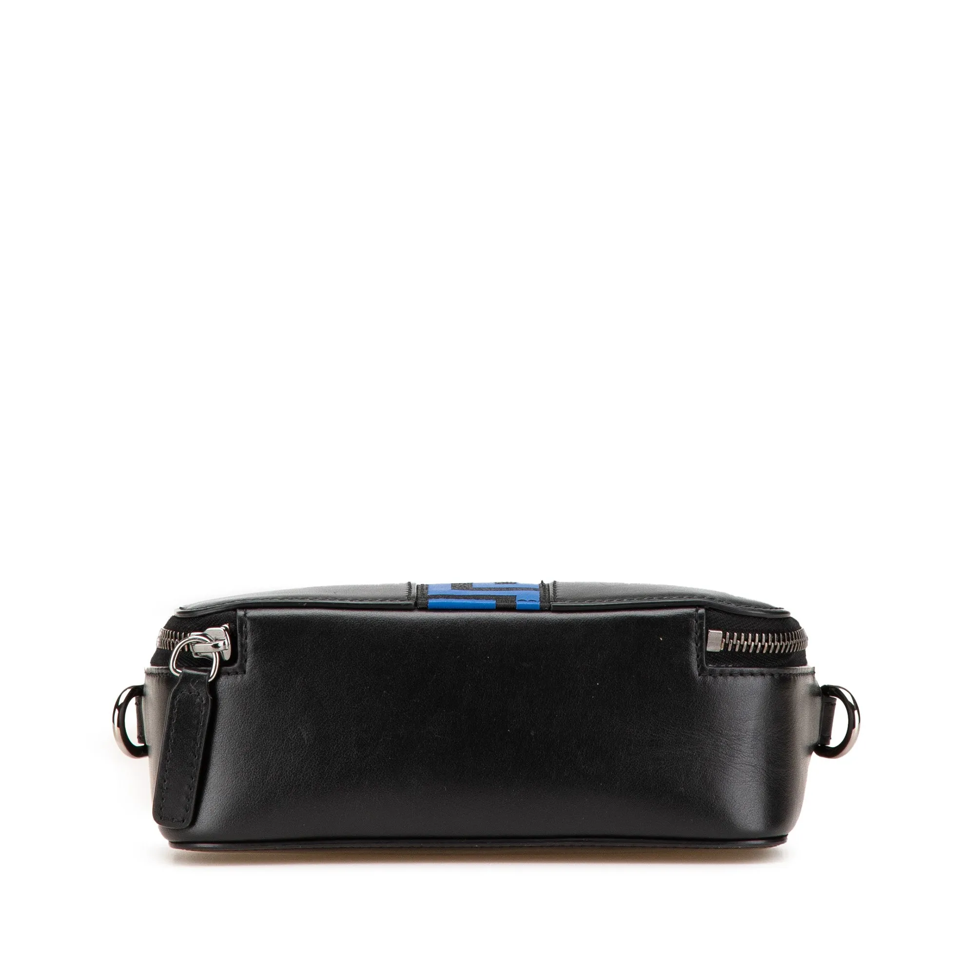 Versace Leather La Greca Camera Bag Black