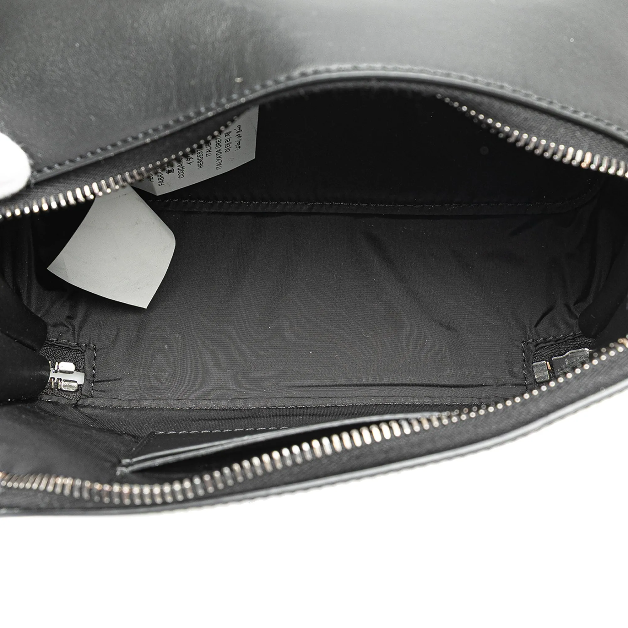Versace Leather La Greca Camera Bag Black