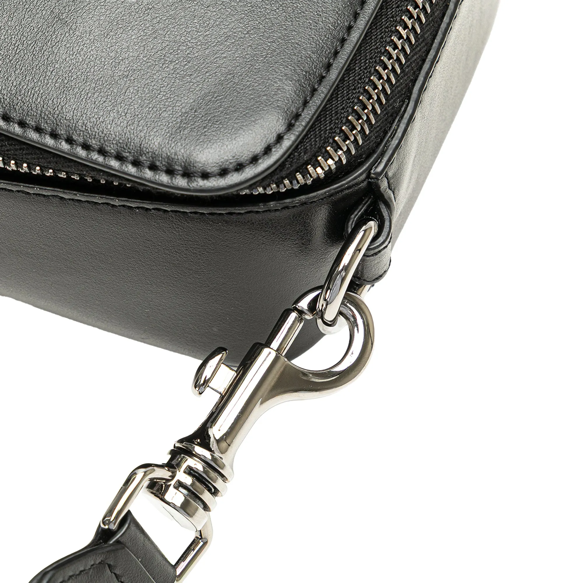 Versace Leather La Greca Camera Bag Black